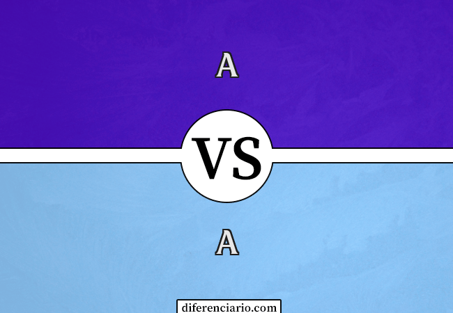 Diferença entre A e A