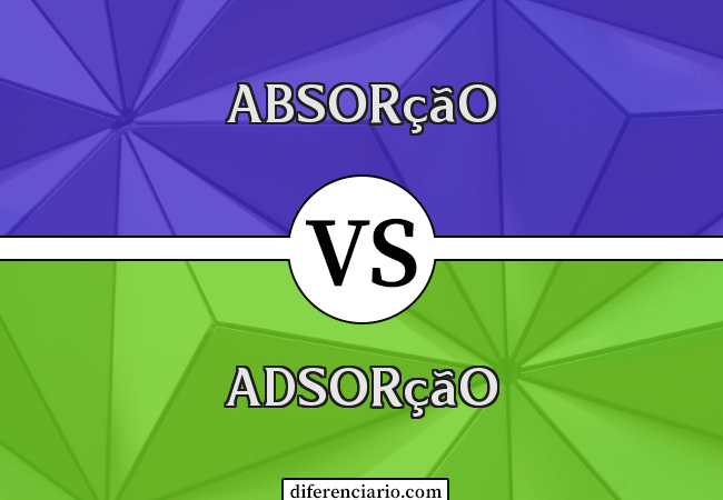 Diferença entre absorção e adsorção