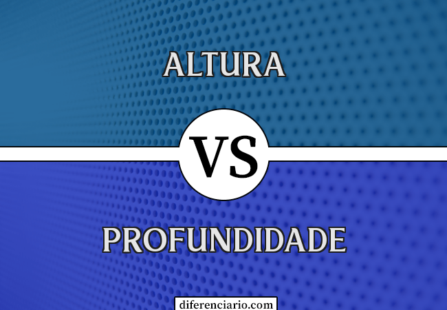 Diferença entre altura e profundidade