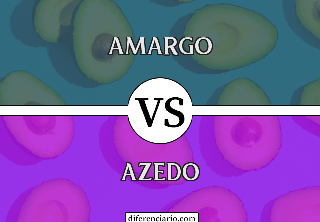 Diferença entre amargo e azedo