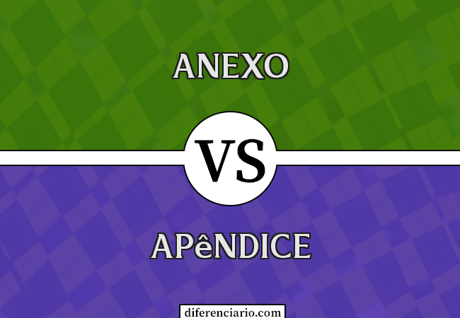 Diferença entre Anexo e Apêndice