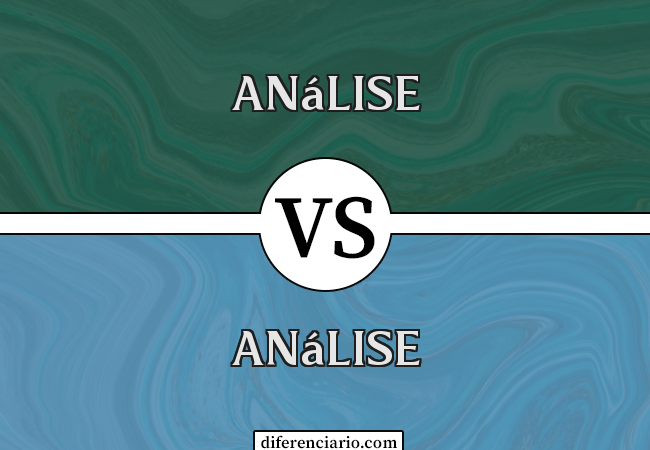 Diferença entre análise e análise