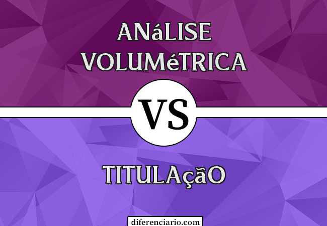 Diferença entre Análise Volumétrica e Titulação