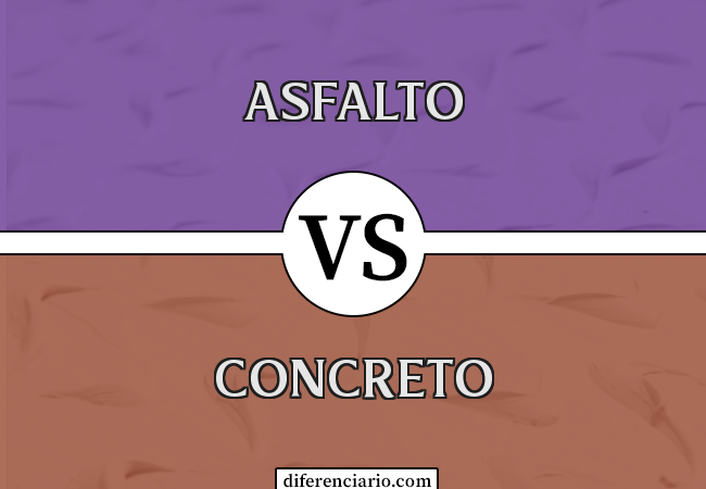 Diferença entre asfalto e concreto