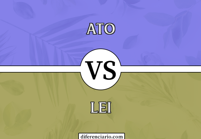 Diferença entre ato e lei