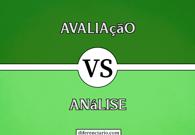 Diferença entre Avaliação e Análise