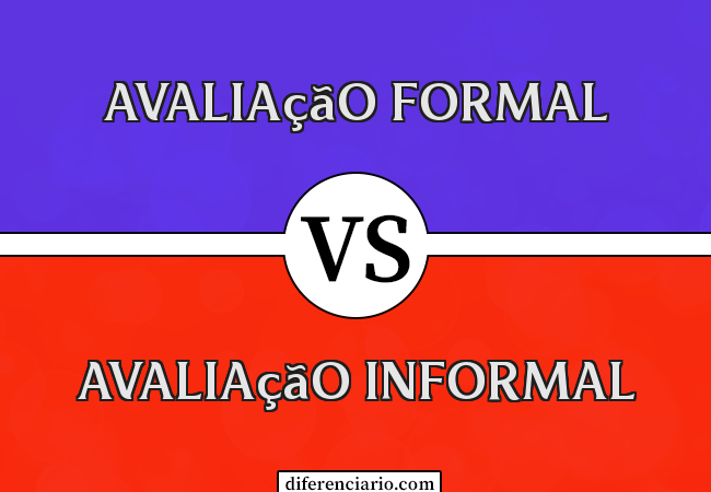 Diferença entre Avaliação Formal e Avaliação Informal