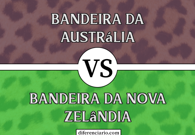 Diferença entre a bandeira da Austrália e a bandeira da Nova Zelândia