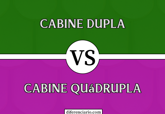 Diferença entre cabine dupla e cabine quádrupla