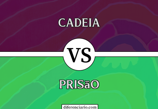 Diferença entre cadeia e prisão