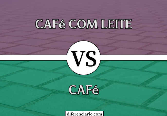 Diferença entre café com leite e café