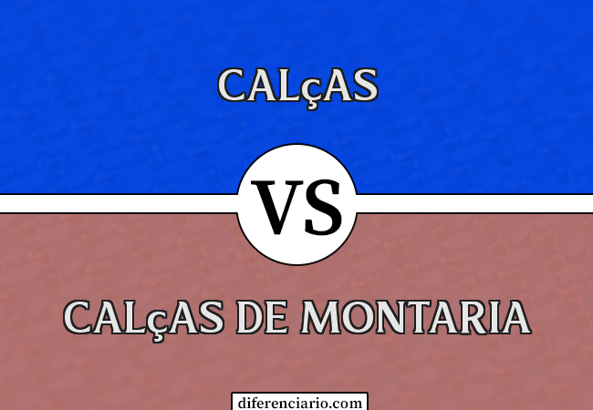 Diferença entre calças e calças de montaria