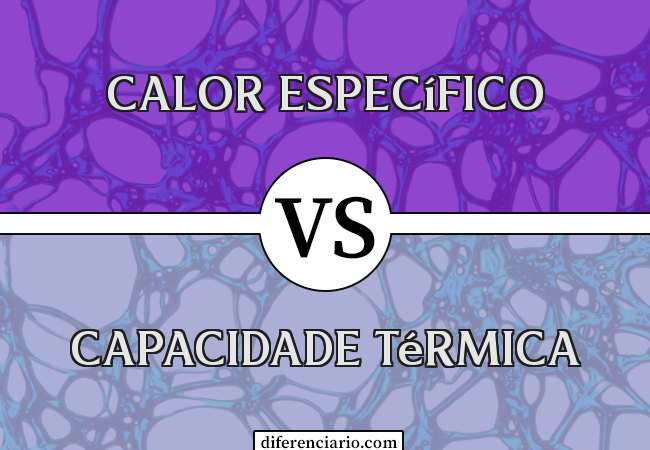 Diferença entre calor específico e capacidade térmica