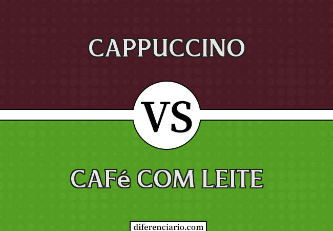 Diferença entre cappuccino e café com leite