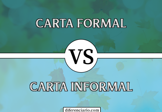 Diferença entre carta formal e carta informal