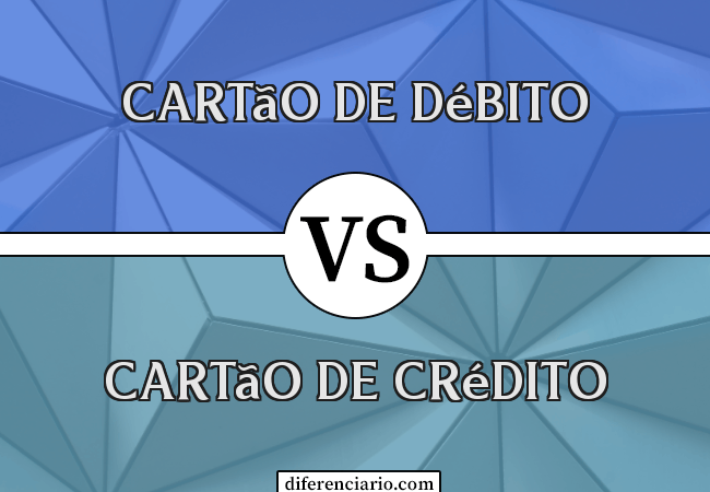 Diferença entre cartão de débito e cartão de crédito