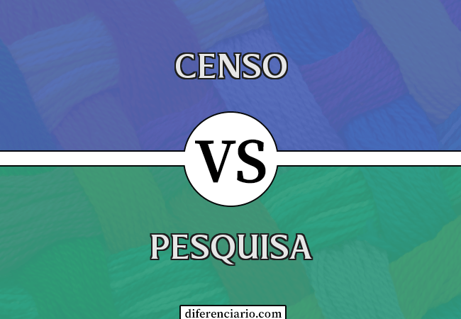 Diferença entre Censo e Pesquisa