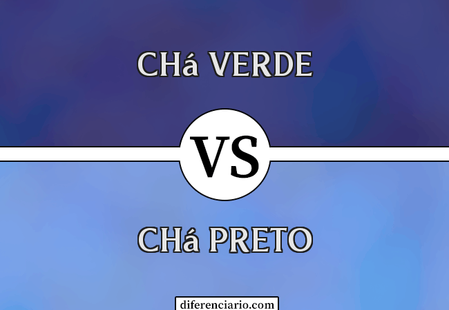 Diferença entre chá verde e chá preto