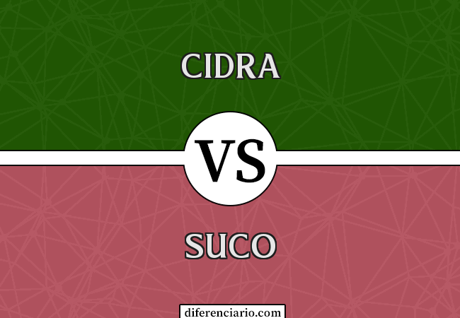 Diferença entre cidra e suco