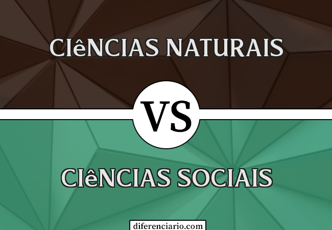 Diferença entre Ciências Naturais e Ciências Sociais