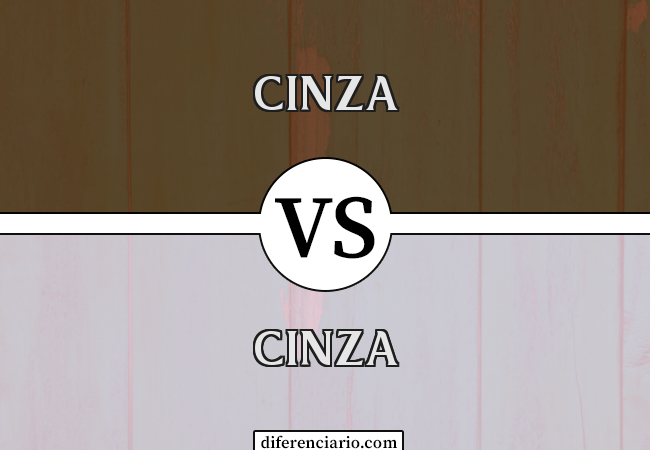 Diferença entre cinza e cinza