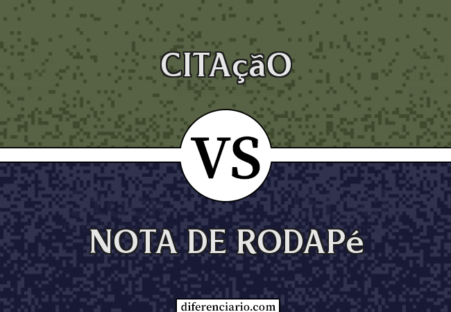 Diferença entre citação e nota de rodapé