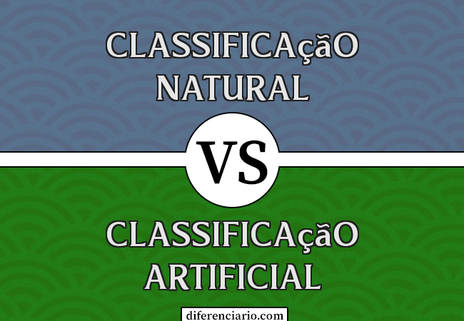 Diferença entre Classificação Natural e Classificação Artificial