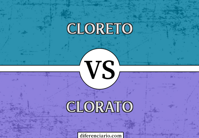 Diferença entre cloreto e clorato