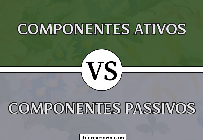 Diferença entre componentes ativos e componentes passivos