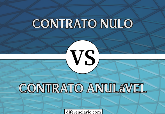 Diferença entre contrato nulo e contrato anulável