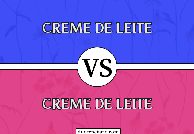 Diferença entre creme de leite e creme de leite