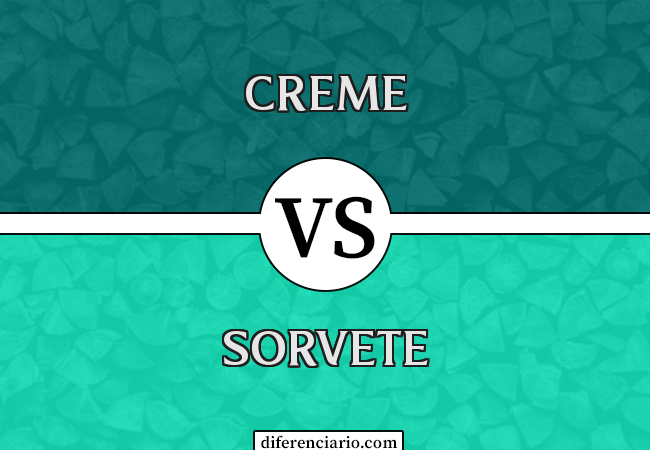 Diferença entre creme e sorvete