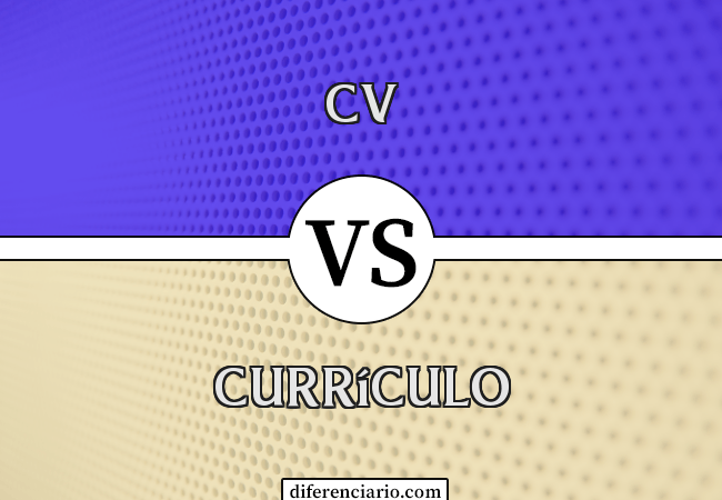 Diferença entre CV e Currículo