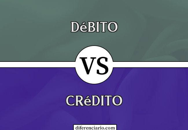 Diferença entre débito e crédito