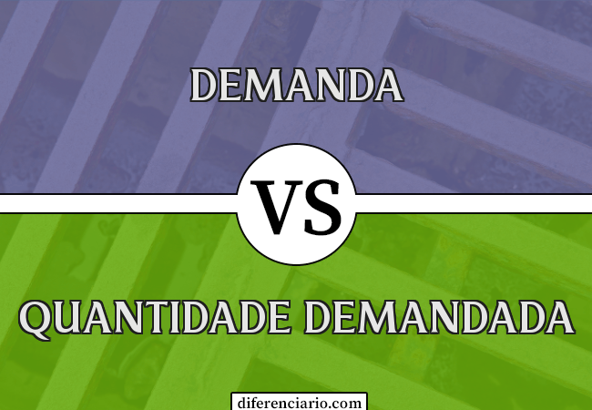 Diferença entre demanda e quantidade demandada