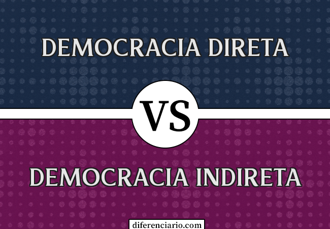 Diferença entre Democracia Direta e Democracia Indireta