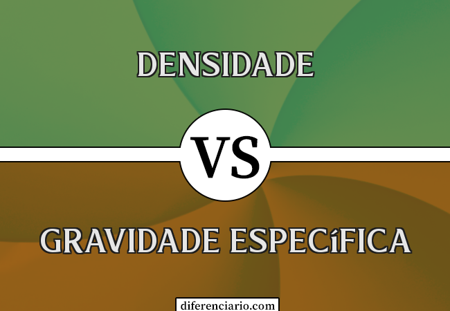 Diferença entre densidade e gravidade específica