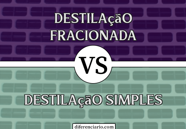 Diferença entre destilação fracionada e destilação simples