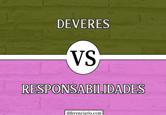 Diferença entre deveres e responsabilidades