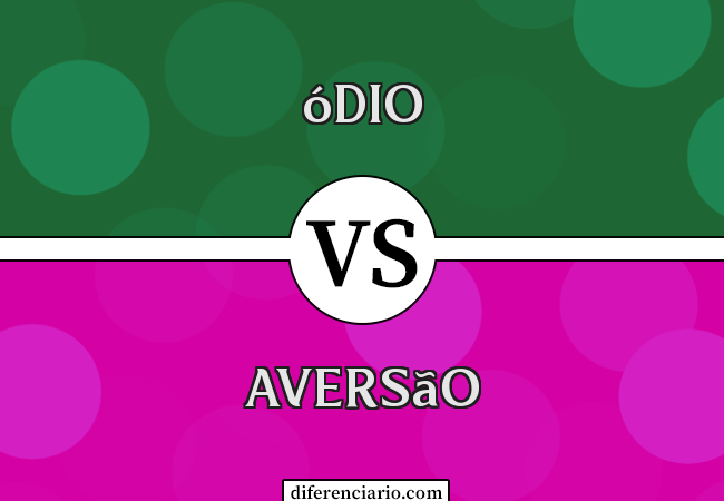 Diferença entre ódio e aversão