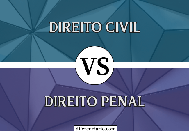 Diferença entre Direito Civil e Direito Penal