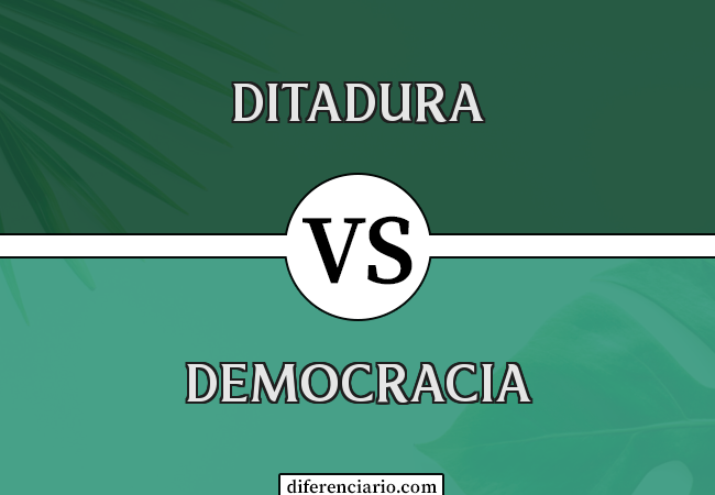 Diferença entre ditadura e democracia