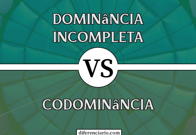 Diferença entre Dominância Incompleta e Codominância