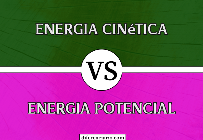Diferença entre energia cinética e energia potencial