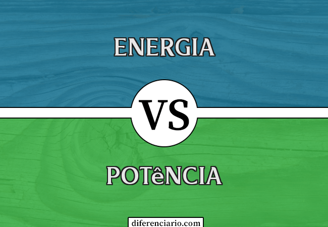 Diferença entre energia e potência