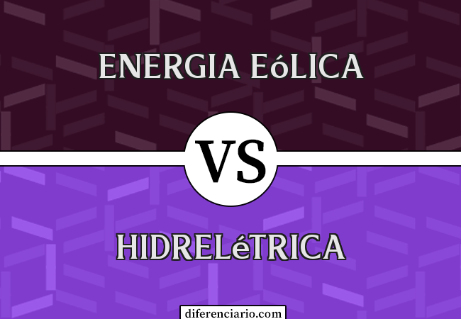 Diferença entre energia eólica e hidrelétrica