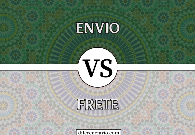 Diferença entre envio e frete