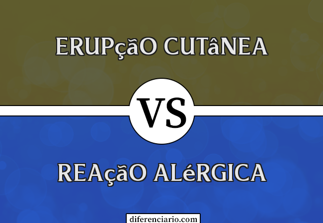 Diferença entre erupção cutânea e reação alérgica