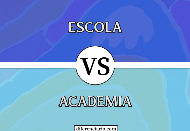 Diferença entre escola e academia