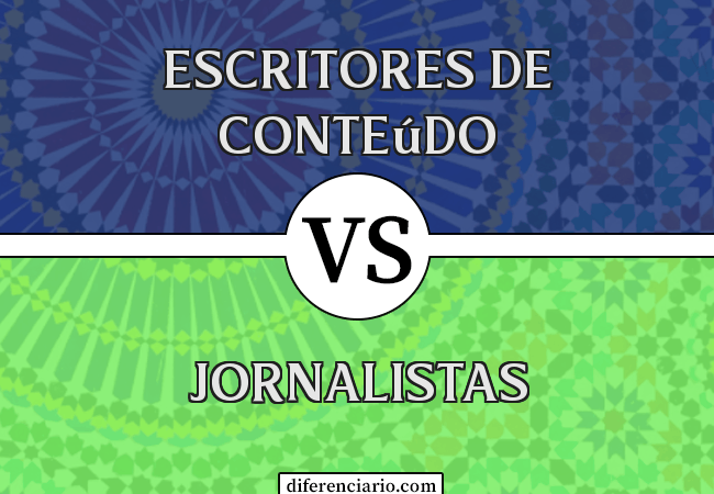 Diferença entre escritores de conteúdo e jornalistas